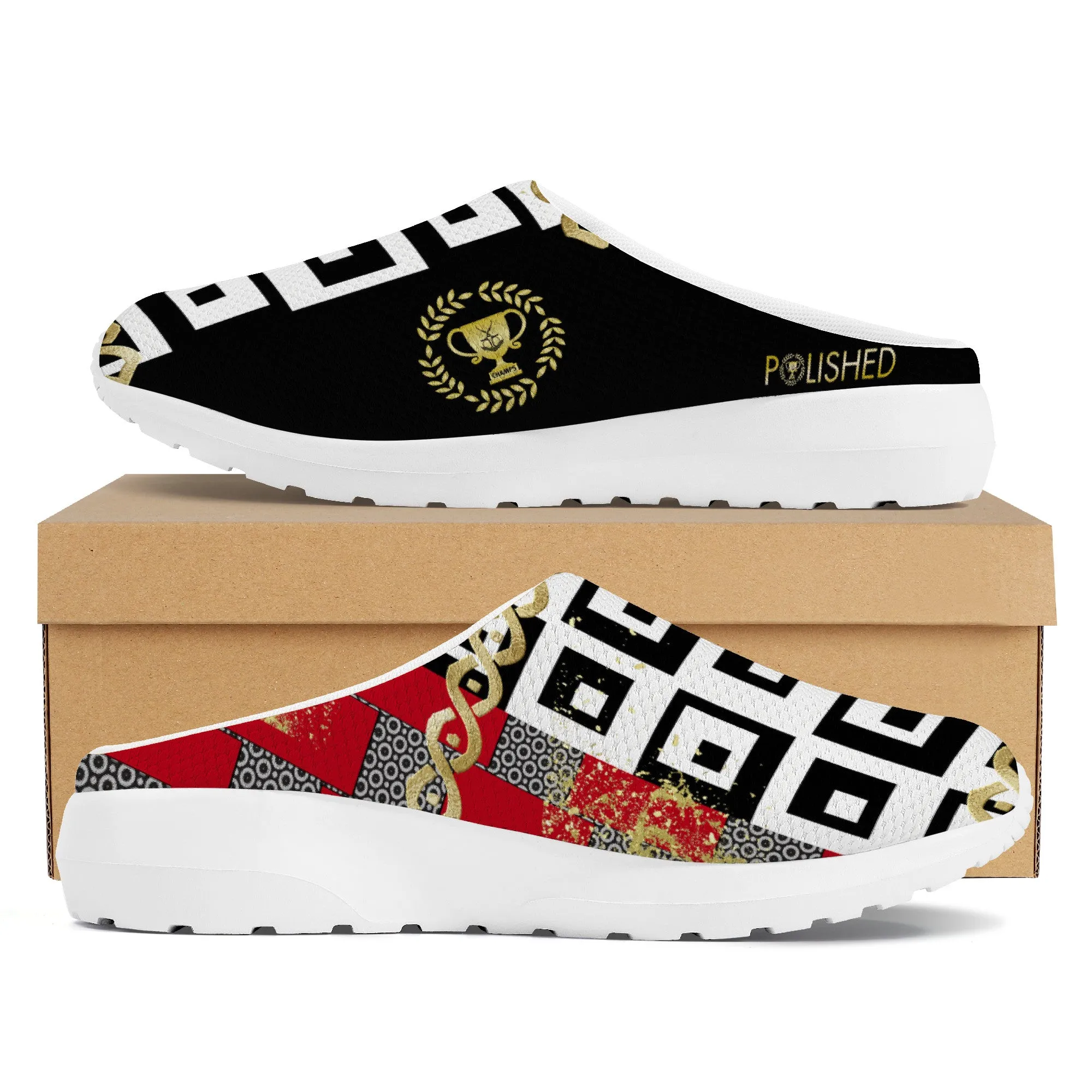 Polished Punteggiato Mesh Sneaker Slippers