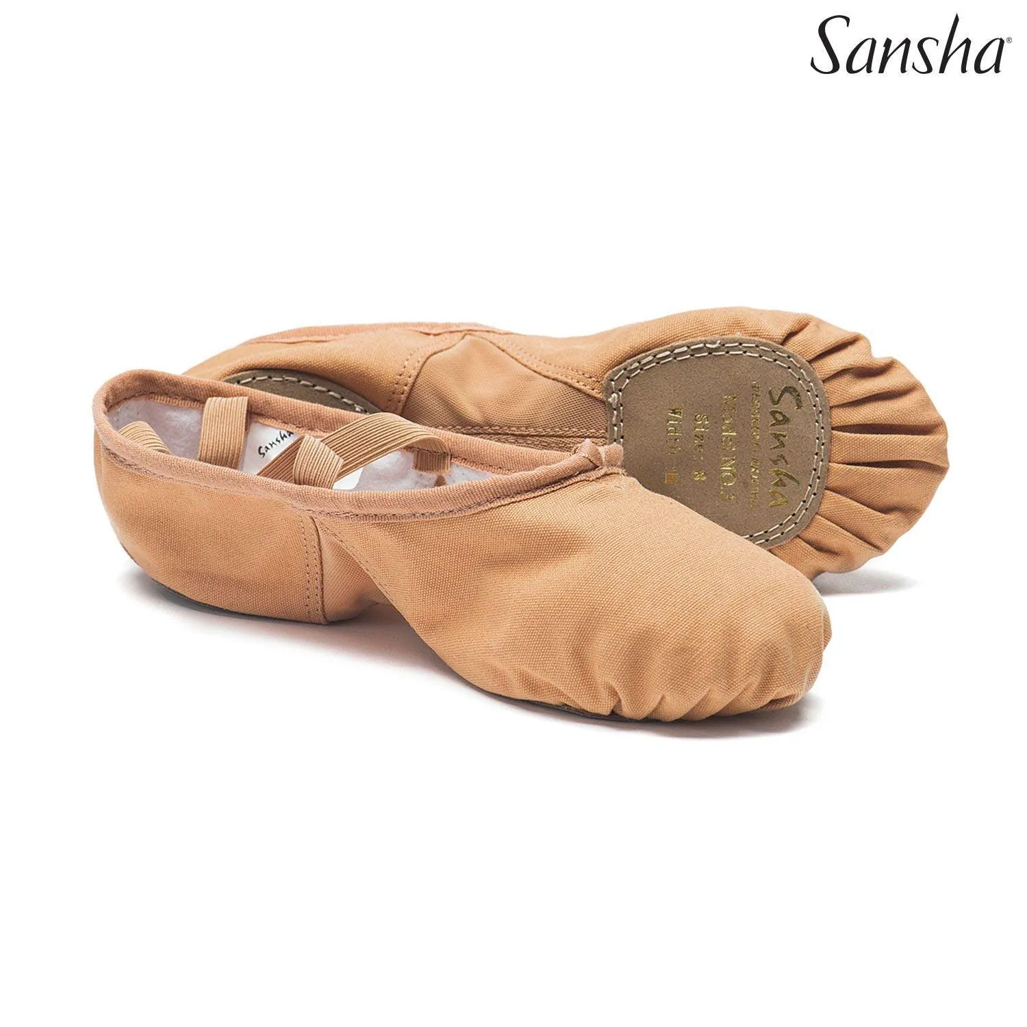 Sansha 5C "Tutu Split" Child Canvas Tan Ballet-CLEARANCE FINAL SALE
