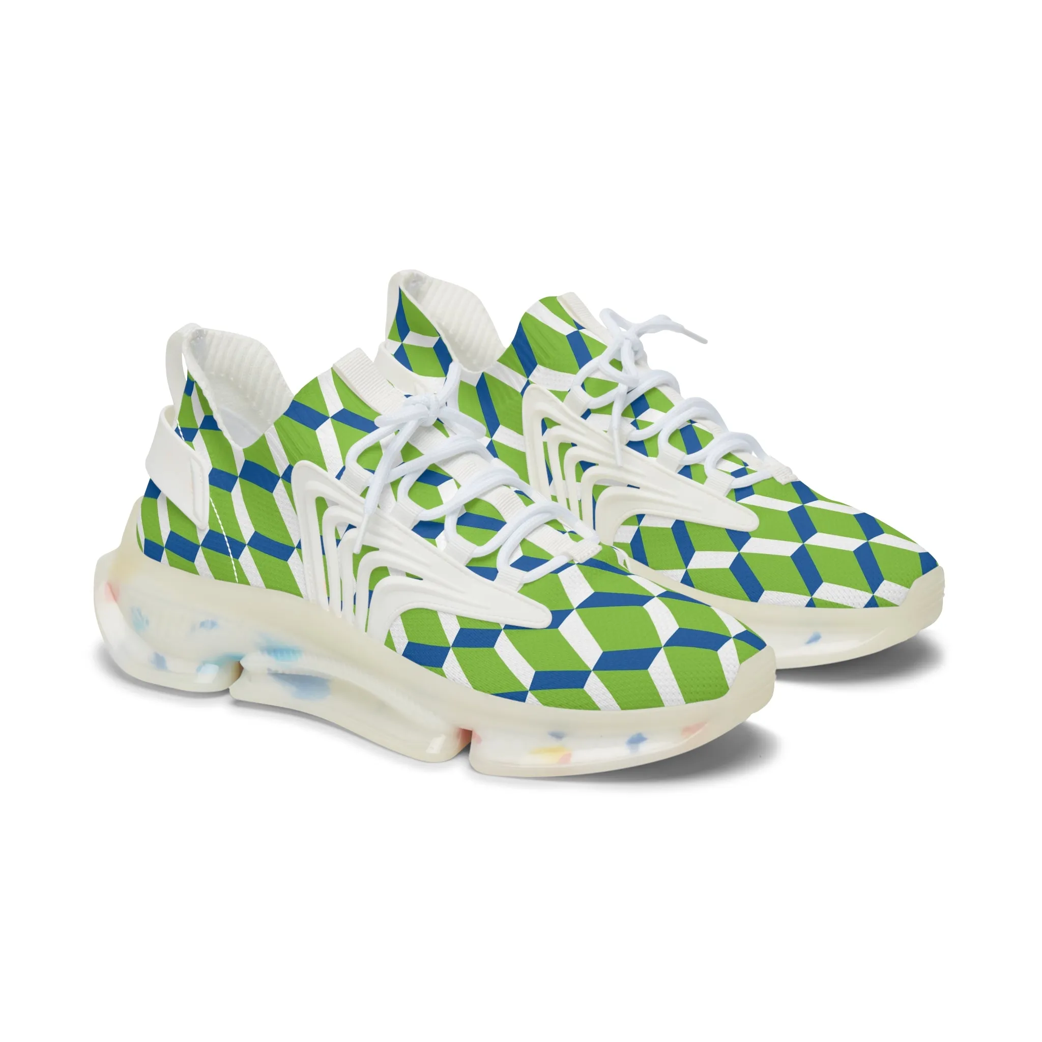 Seamless Geometric Shape Women's Mesh Sneakers