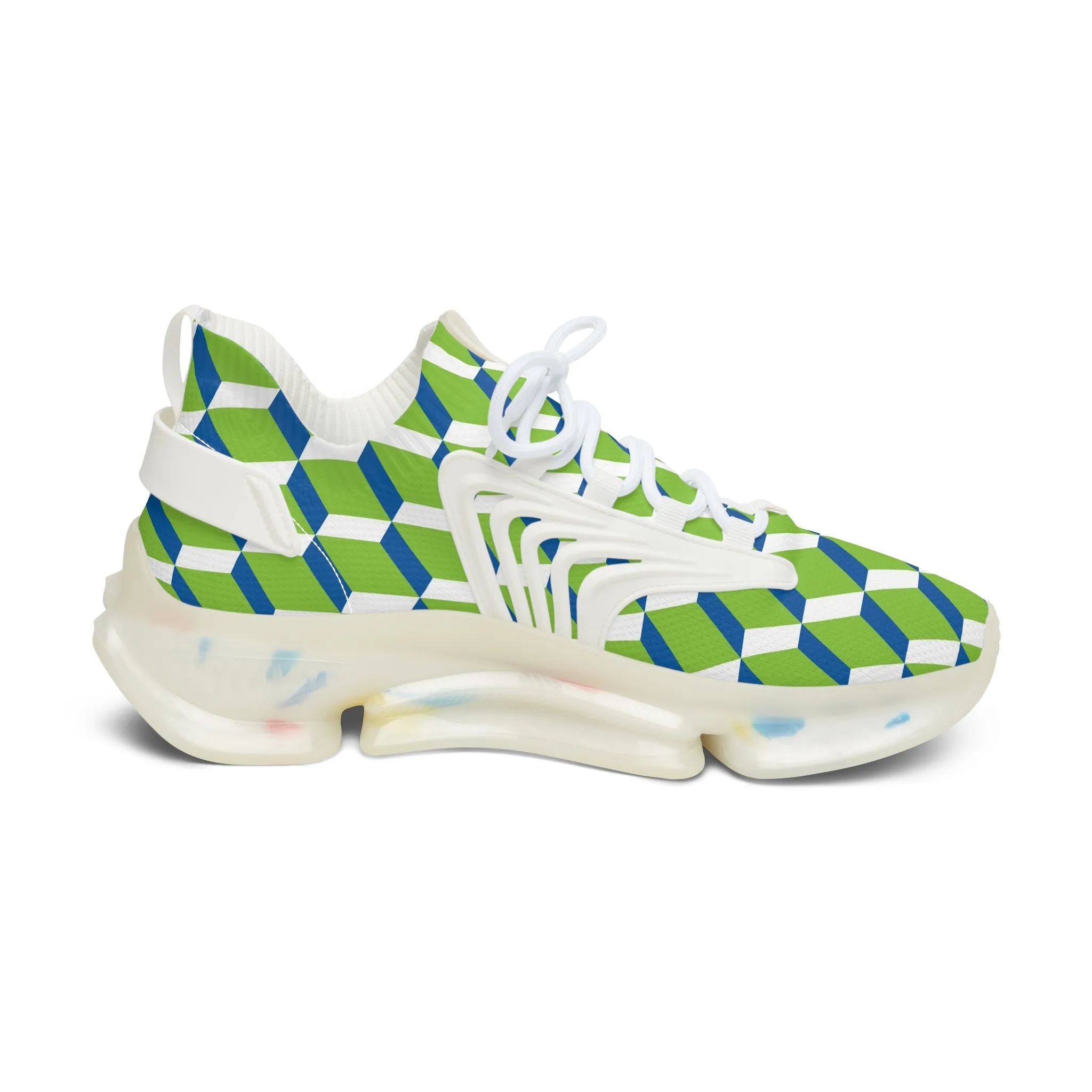 Seamless Geometric Shape Women's Mesh Sneakers