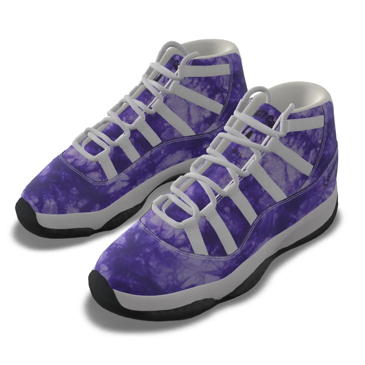 TIE DYE PRPLE High Top Basketball Shoes