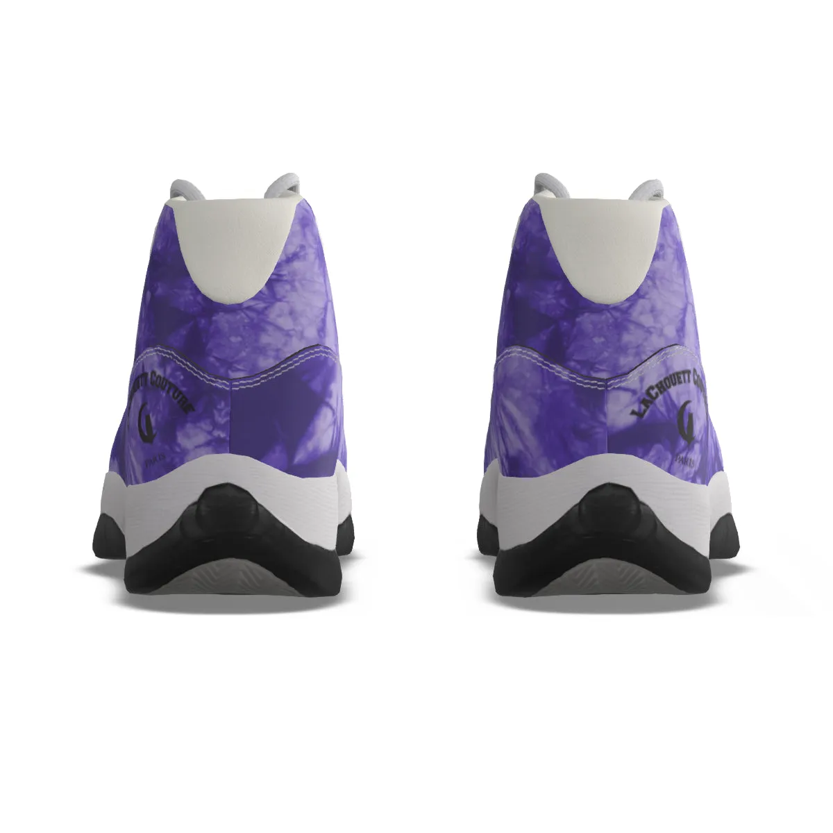 TIE DYE PRPLE High Top Basketball Shoes
