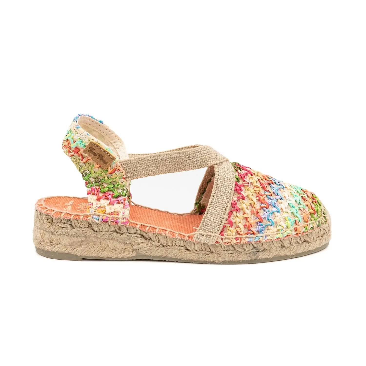 Vegan Multicolor Cotton Blend Sandals For Kids - Edita-NZ