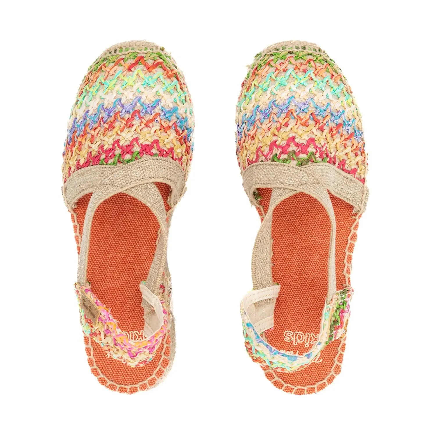 Vegan Multicolor Cotton Blend Sandals For Kids - Edita-NZ