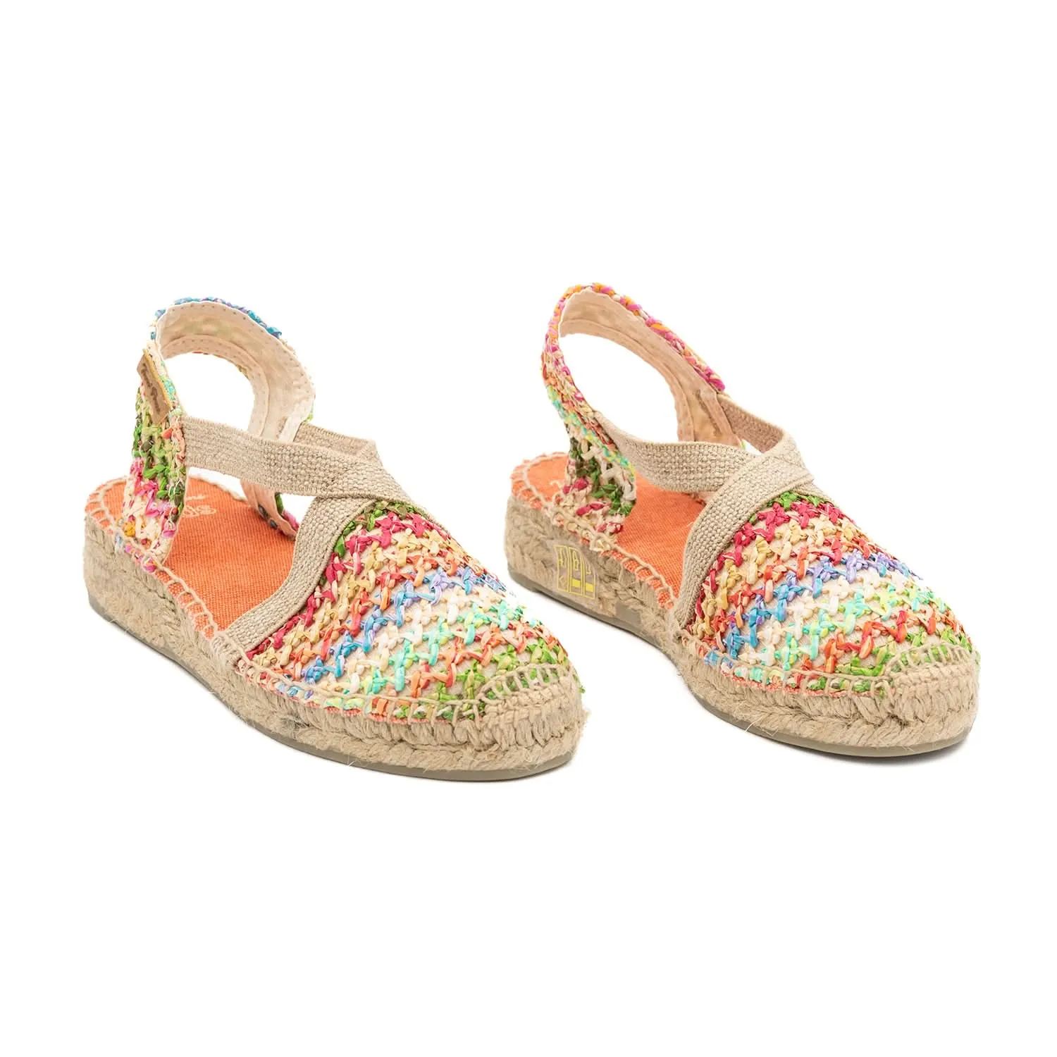 Vegan Multicolor Cotton Blend Sandals For Kids - Edita-NZ