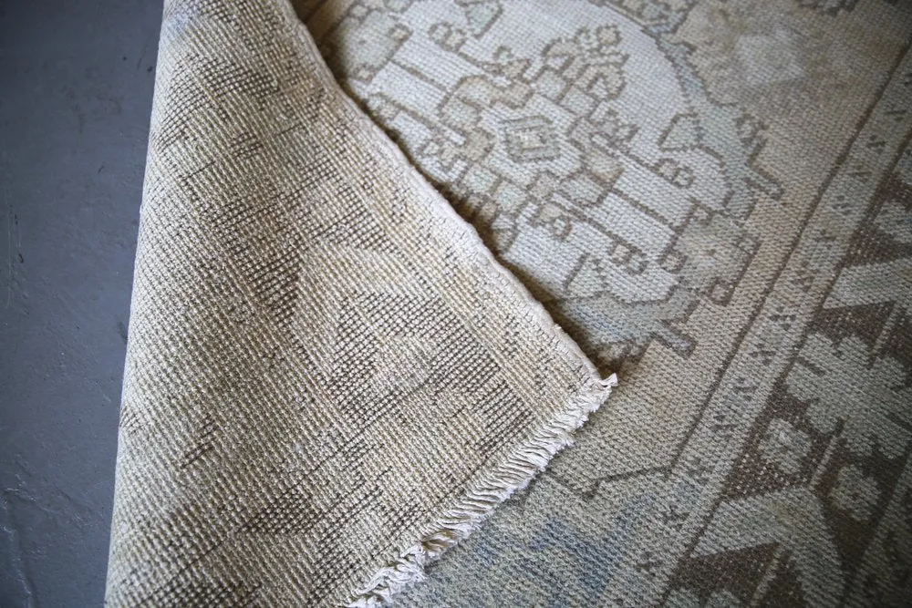 Vintage Faded Anatolian Turkish Runner Rug 3.2ftx10ft