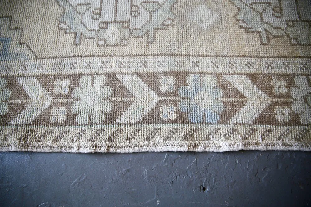 Vintage Faded Anatolian Turkish Runner Rug 3.2ftx10ft