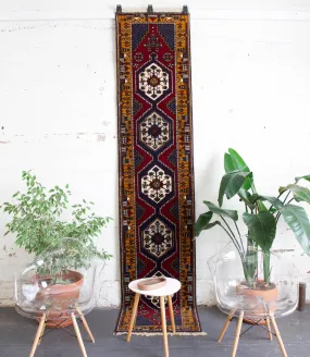 Vintage Turkish Yahyali Runner Rug 2'4" x 11'3"