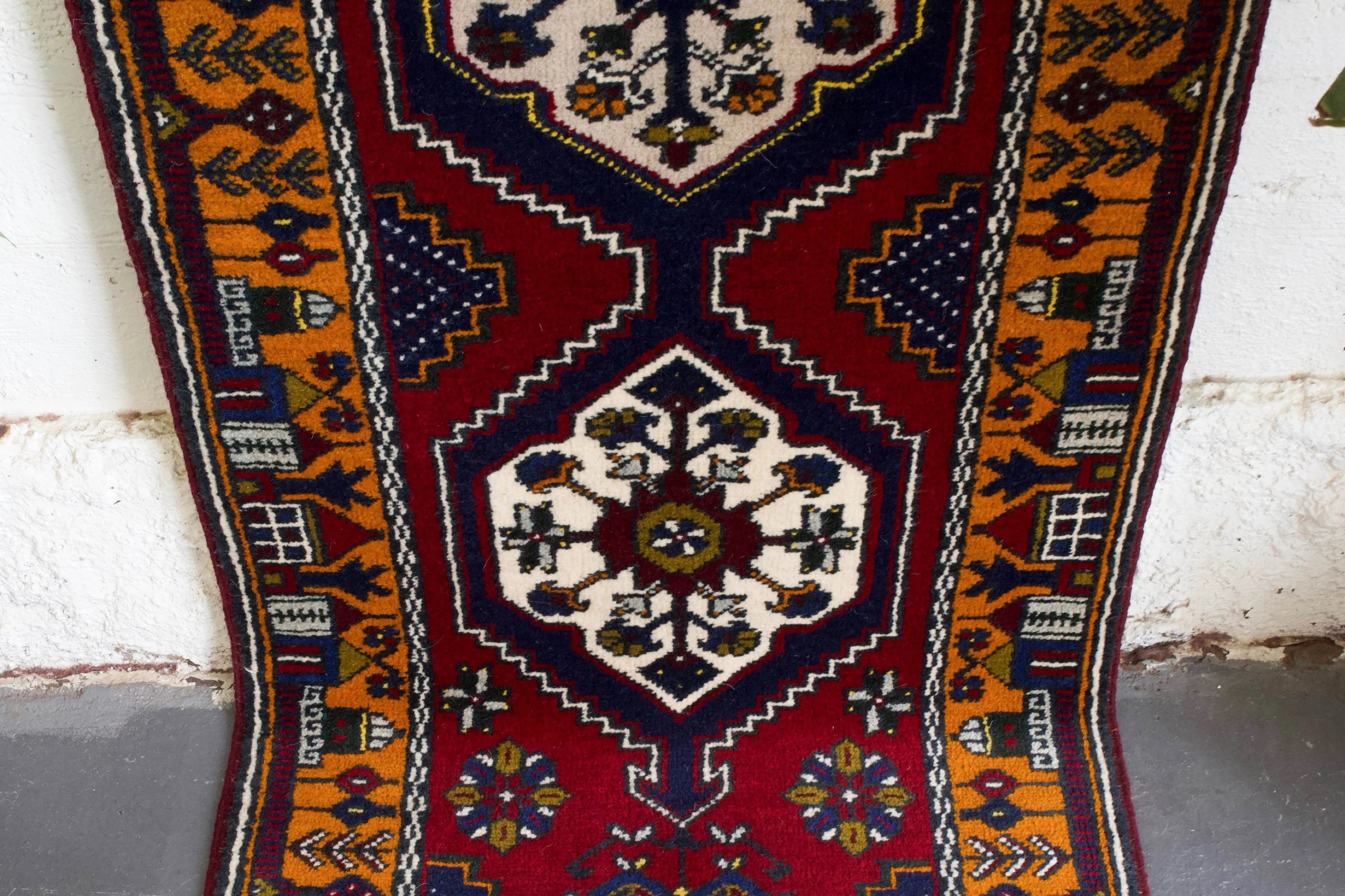 Vintage Turkish Yahyali Runner Rug 2'4" x 11'3"