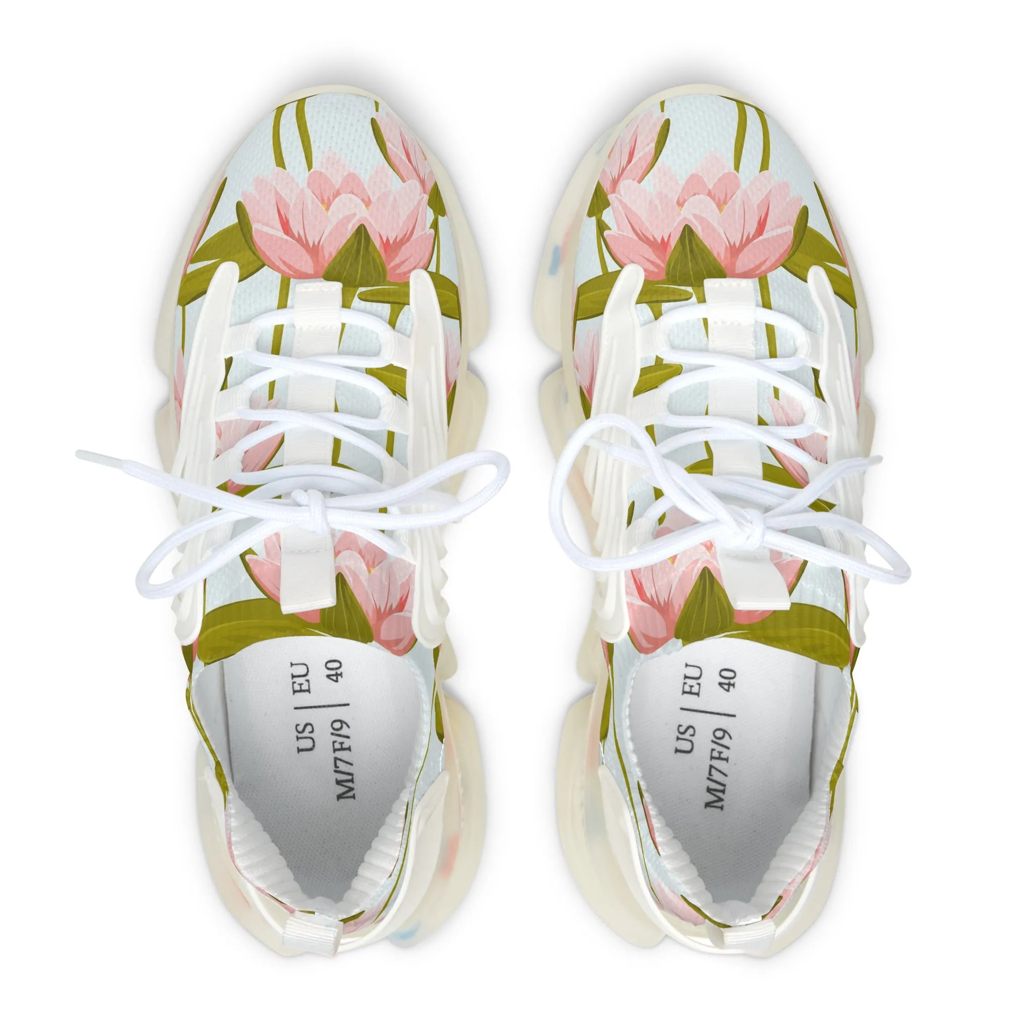 Water Lily Flower Women's Mesh Sneakers