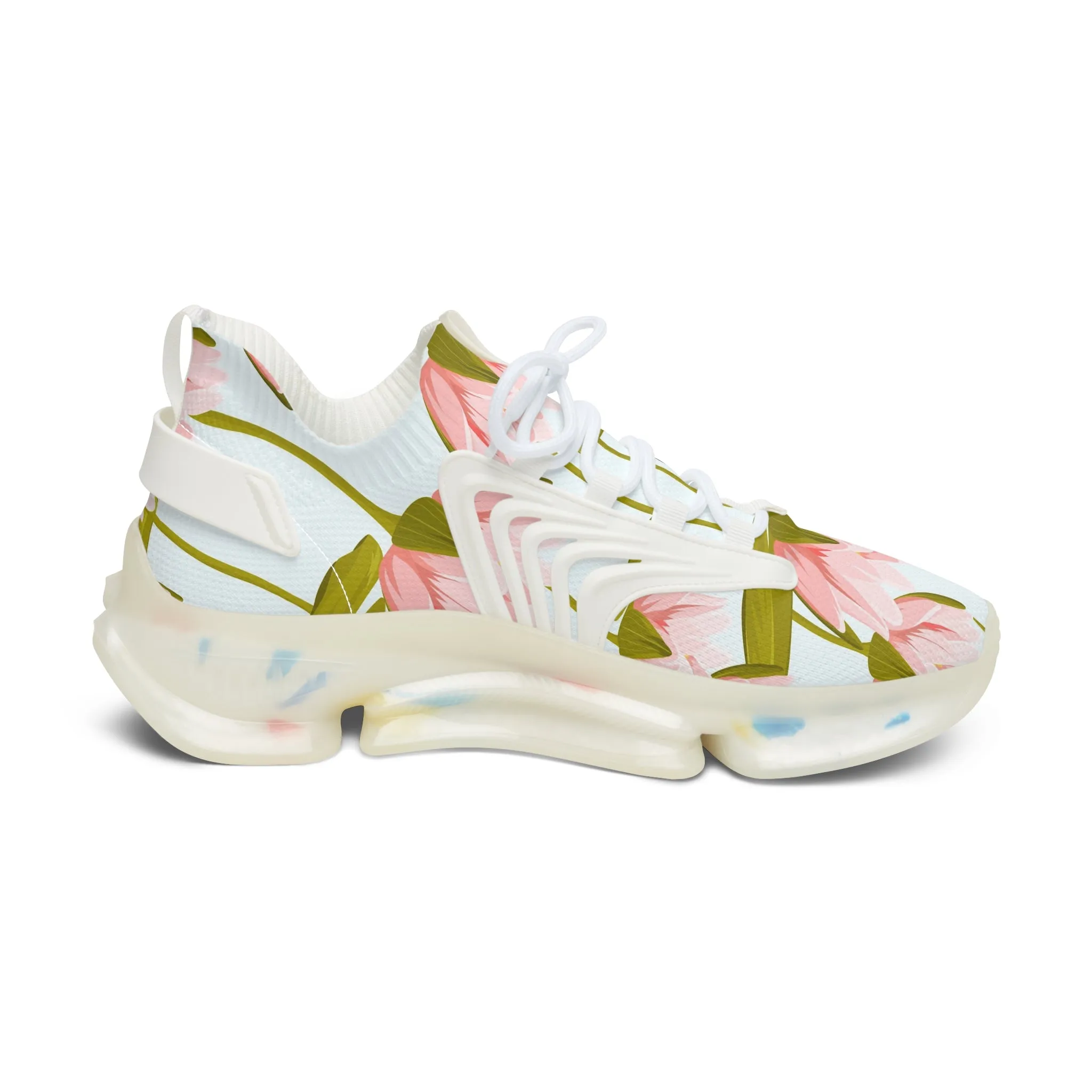 Water Lily Flower Women's Mesh Sneakers