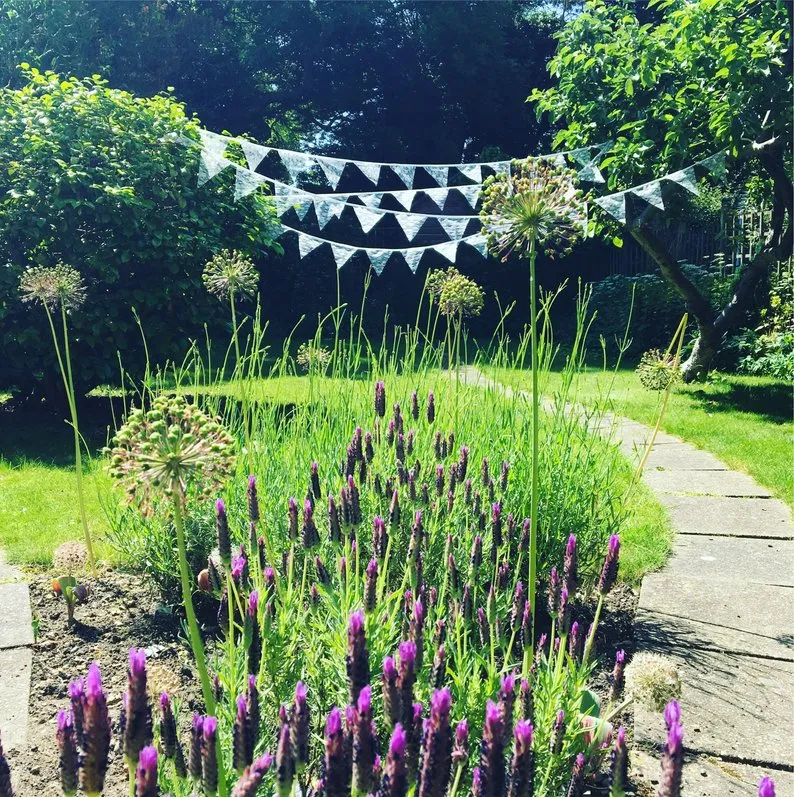 Wedding Party Vintage Lace Bunting - White