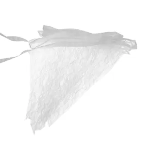 Wedding Party Vintage Lace Bunting - White