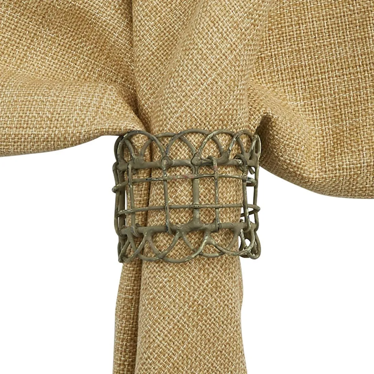 Zinc Vintage Wire Napkin Rings - Set of 6 Park Designs
